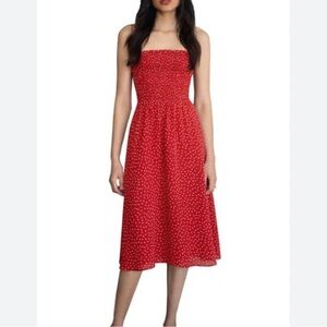 Reformation Sable Red Midi Dress